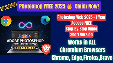 Don’t Miss This!🔥 Photoshop 1 Year Free – How To Claim (2025)|Works on Any Chromium Browsers| #Ps