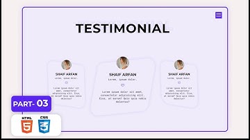 Portfolio Website Project for Practice | Part-03 | Testimonial Section | HTML & CSS Project