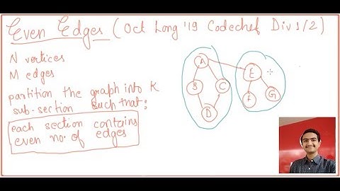 Even Edges: Codechef Oct Long