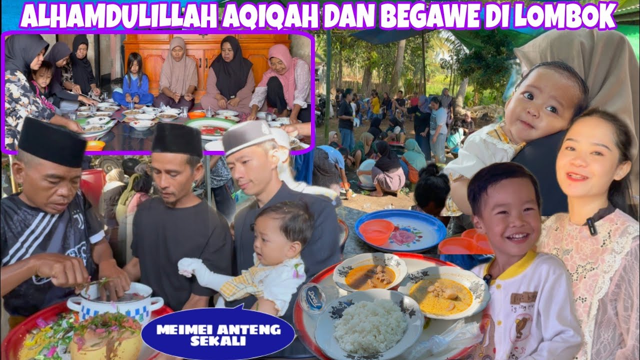 ALHAMDULILLAH AQIQAH MEIMEI LANCAR, LANGSUNG LANJUT PESTA SYUKURAN BANYAK TAMU BEGAWE