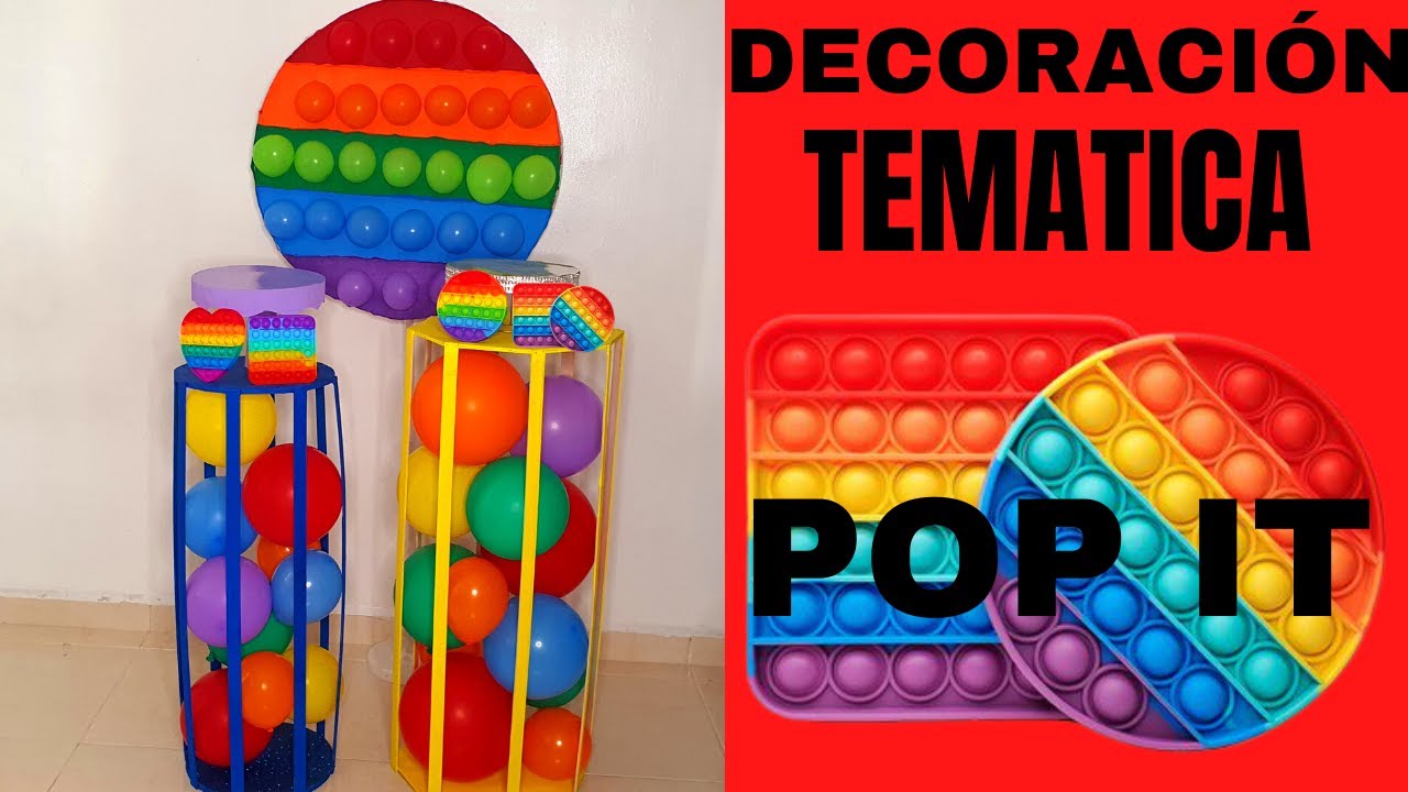 DECORACIÓN DE POP IT/ HAZ TU PROPIO POP IT/ DIY/FIESTA/MANUALIDADES