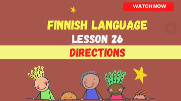 Directions in finnish | Finnish language lesson for beginners | Finnish language 2023 | new words