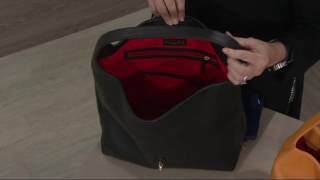 Dooney & Bourke Belvedere Leather Hobo With Logo Lock On Qvc