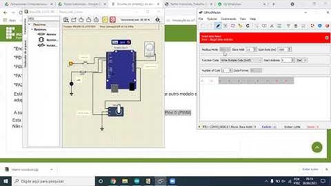 Implementação de um Servidor(escravo) Modbus por um Arduino.