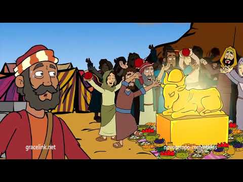 Desenho infantil   Moisés, os Dez Mandamentos e o Bezerro de Ouro