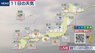 12月11日の天気
