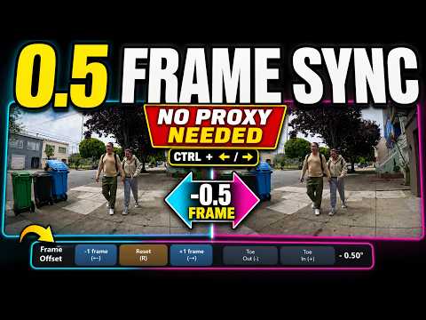 VR180 SyncPro Tutorial: The New 0.5-Frame Offset Adjustment Feature Without an Sync Proxy