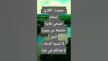 بصوت  القارئ إسلام صبحي تلاوة خاشعة من سورة النمل #قران_كريم #المصحف #لايك #اكسبلور