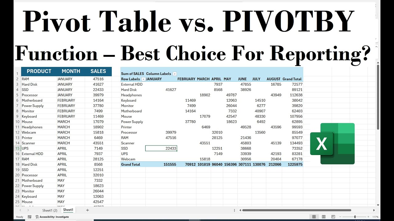 pivot function javascript - youtube Images High... Pivot Table vs. PIVOTBY Function – Best Choice for Reporting? - YouTube