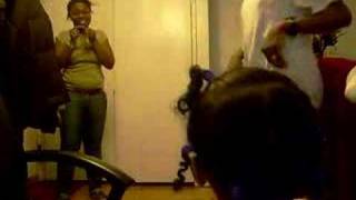 raheem fighting with a chick