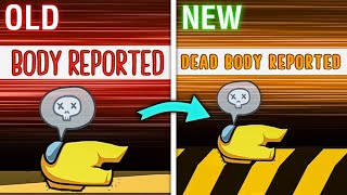 Among Us new BODY REPORT animation UPDATE - Innersloth new VENT CLEAN and COLORS