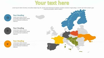 Editable Europe map PowerPoint