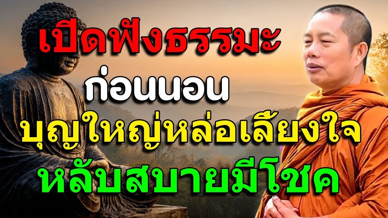 เปิดฟังธรรมะก่อนนอน บุญใหญ่หล่อเลี้ยงใจ หลับสบายมีโชค #พระมหาบุญช่วย ปัญญาวชิโร #2