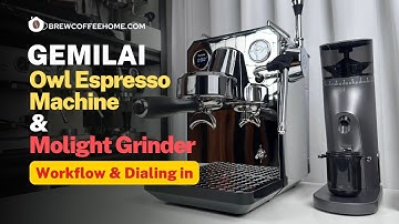 Home Espresso Setup: Gemilai Owl Espresso Machine G3006 & Molight Grinder G9010B Workflow & Dial In
