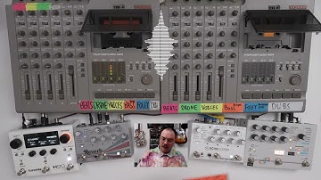 Beat-less Lofi Ambient Chill Music || improvised with 4 Loopers + Two 4-Track Tascam 424 & Tapes