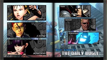 ULTIMATE MARVEL VS. CAPCOM 3_arcade mode chun li morrigan and C.Viper