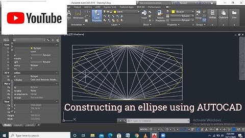 Constructing an ellipse using AutoCAD