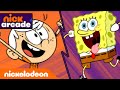 If The Loud House & SpongeBob Were in a Fighting Video Game! 🎮 PART 1 | Nick Arcade