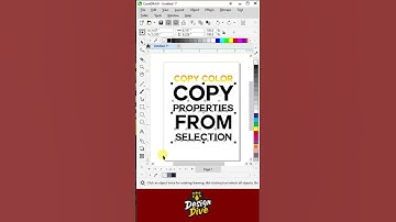 Corel Draw Tips | Use Copy Properties #designdive #coreldrawtutorial #coreldraw #graphicdesign