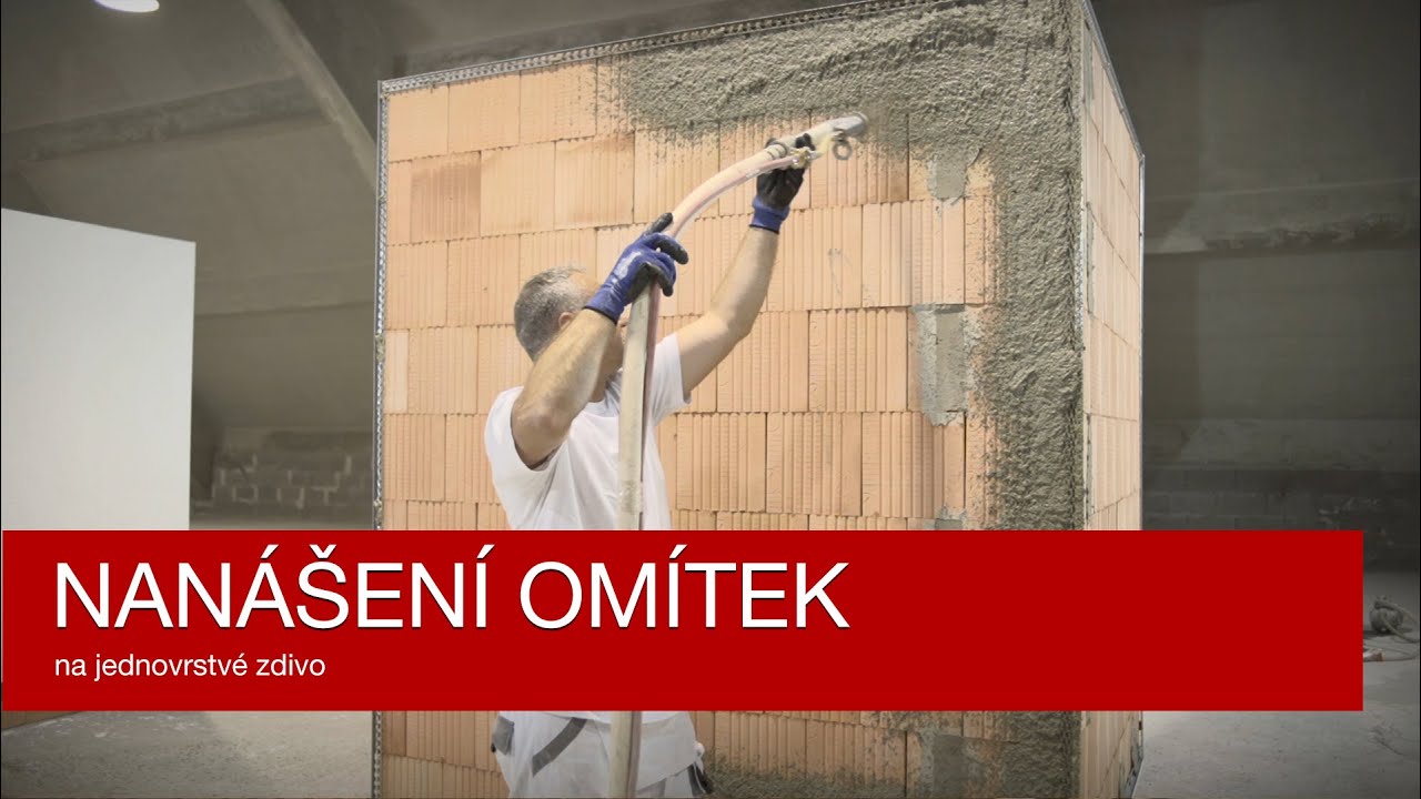 Nanášení omítek na jednovrstvé zdivo