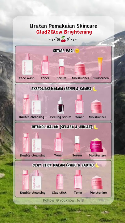 Step Pemakaian Glad2glow Glowing,, #glad2glow #skincareroutine #shorts