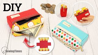 DIY Coin Purse Bag | Cute Zipper Pouch Tutorial [sewingtimes]