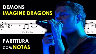 Demons - Imagine Dragons | Partitura com Notas para Flauta Doce, Violino | Simplificada