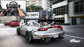 Mazda RX7 | CarX Street PC | Steering Wheel Gameplay screenshot 5