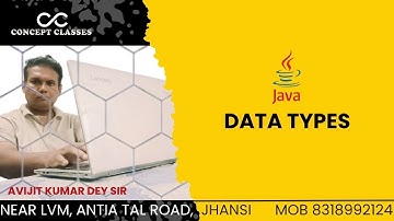 Data Types in Java | ICSE Class 9 & 10 Computer Applications | Concept Class Jhansi