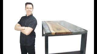 Smokey epoxy table - DIY tutorial / Dymový stôl zo živice - videonávod