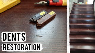 Fixed all dents on the new wooden stairs | This method works!