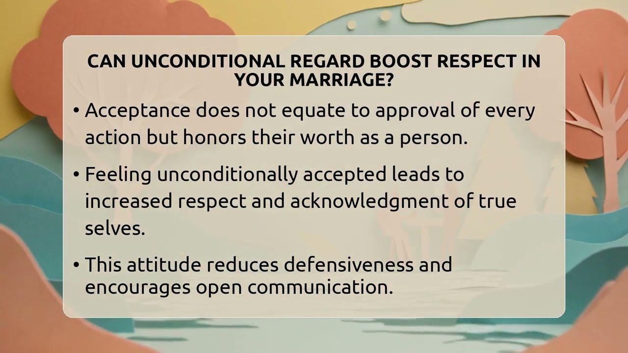 Can Unconditional Regard Boost Respect In Your Marriage? - Marriage Counseling Network