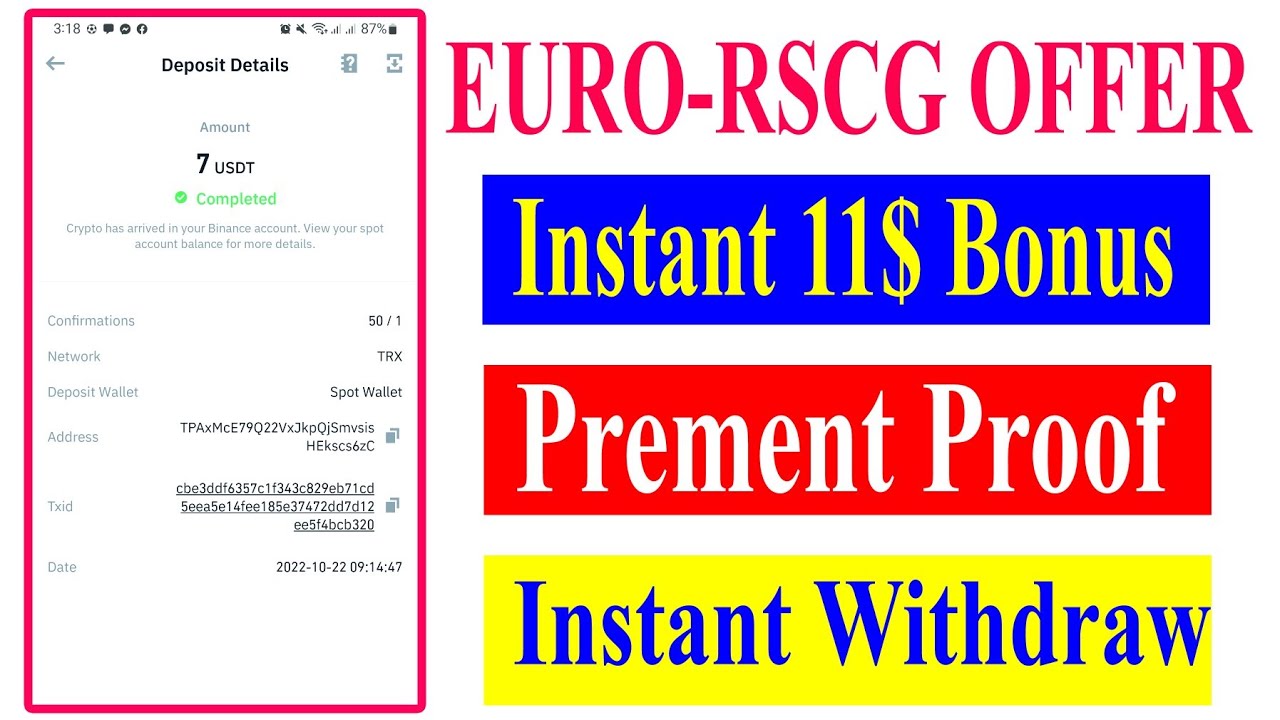 EURO_ROCG Free Offer || 11$ Free Offer || Instant Withdraw || live Prement Prof || @𝐈𝐂𝐓 𝐓𝐞𝐜𝐡 𝐏𝐫𝐨
