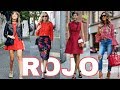 OUTFITS en COLOR ROJO | Tendencias de Moda 2022 ❤ Combinaciones con Pantalones, Vestidos, Blusas