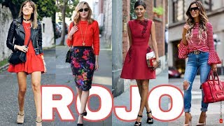 OUTFITS en COLOR ROJO | Tendencias de Moda 2022 ❤ Combinaciones con Pantalones, Vestidos, Blusas