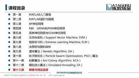 【公开课】机器学习及其Matlab实现【13集】第十三课：降为与特征选择