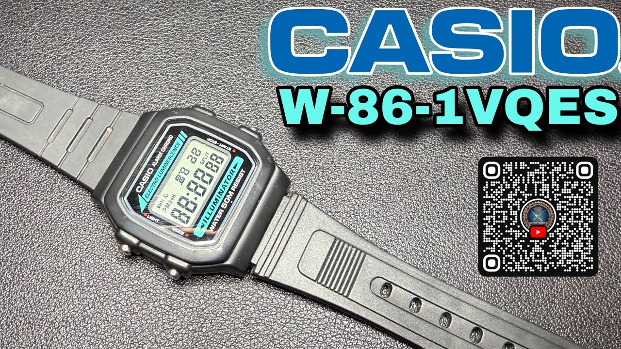 Old School Casio W-86 : Discontinued with EL - YouTube