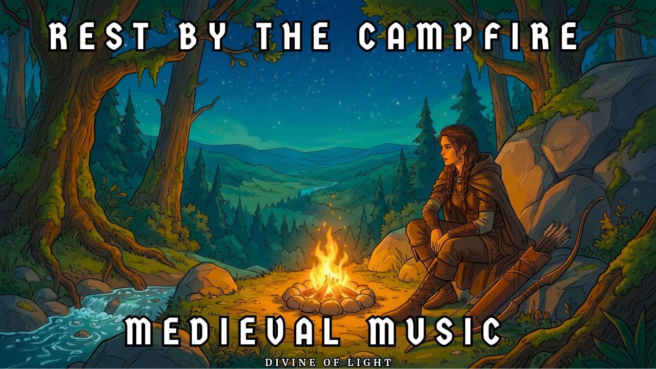 Peaceful Medieval Music for Focus and Relaxation | Rest by the Campfire