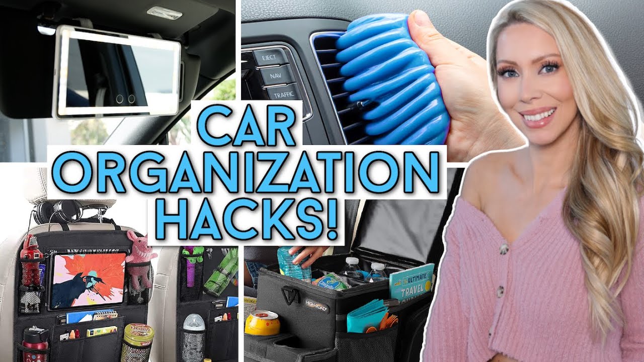 10 idées pour organiser la voiture : Hacking car  Rangements petit budget,  Astuce rangement, Organisation