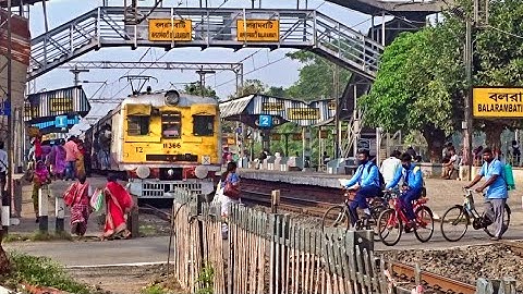 Howrah-Barddhaman Chord Line Conventional EMU Local Train Skip through Busy & Crowded Railgate | ER