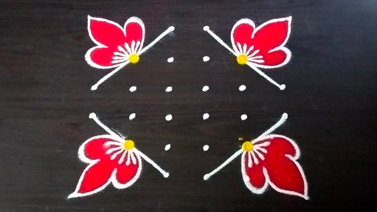 6x6 rangoli | thipkyanchi rangoli | festival muggulu | diwali rangoli