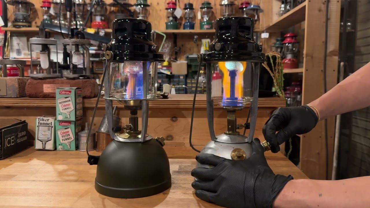 1970s & 2003 Willis & Bates Vapalux M320 vintage kerosene lantern