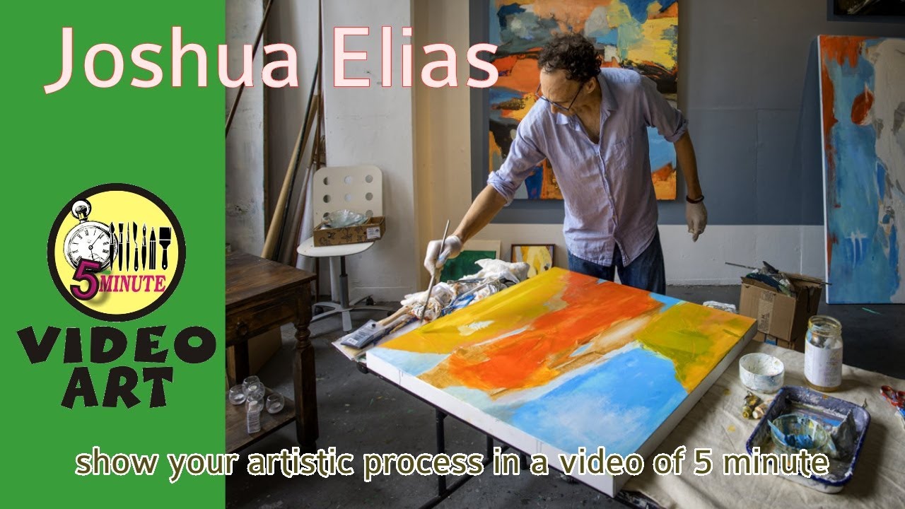 5 minute Studio Art Process by Joshua Elias || 5 minute video art ||
