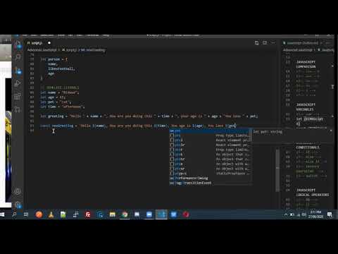 Day 24.5: Advanced JavaScript (Template Literals)