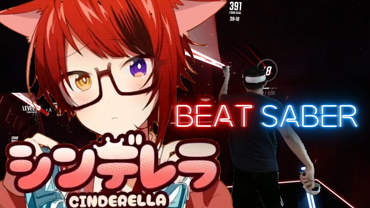 Beat Saber | DECO*27 - Cinderella | Virtual Desktop, Quest 2 | Kinect Mixed Reality