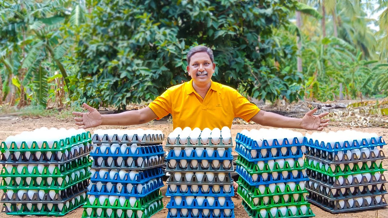 1000 King of Egg Fry Egg Gravy and Podimas , Muttai Sukka, Egg curry recipe , Village cooking diary