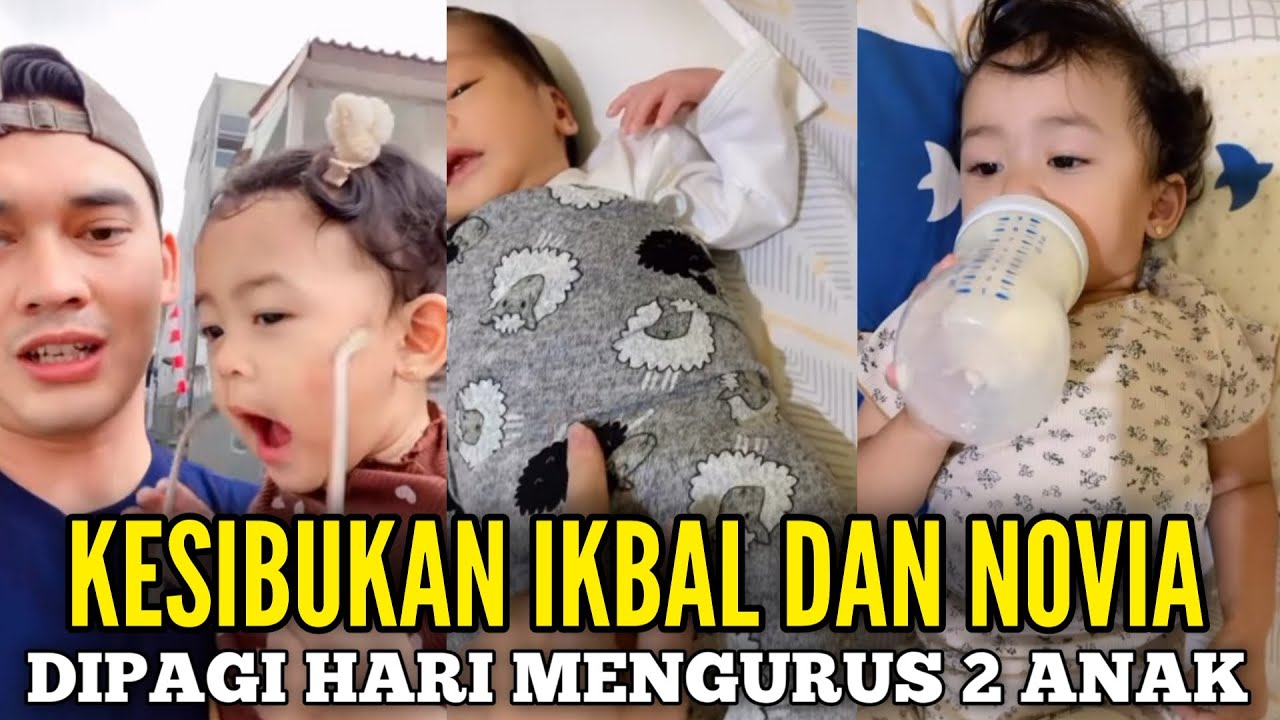 Aktifitas Pagi Hari Ikbal Fauzi dan Novia Bersama Dua Anak