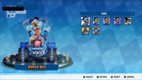 Crash Team Racing Nitro-Fueled (PS4) Ripper Roo All Skins Gameplay
