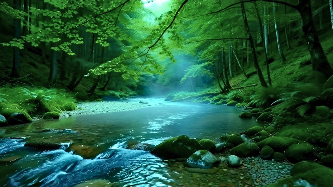 Soothing Forest River Sounds 🌿 Relaxing Water & Birds Ambience for Deep Sleep