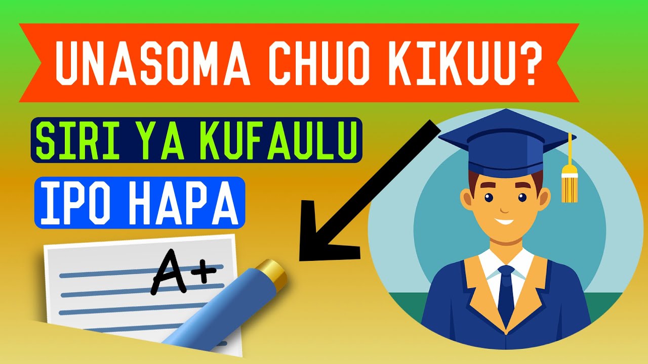 Mbinu za kusoma na kufaulu mitihani ya chuo kikuu/strategies to succeed in universities